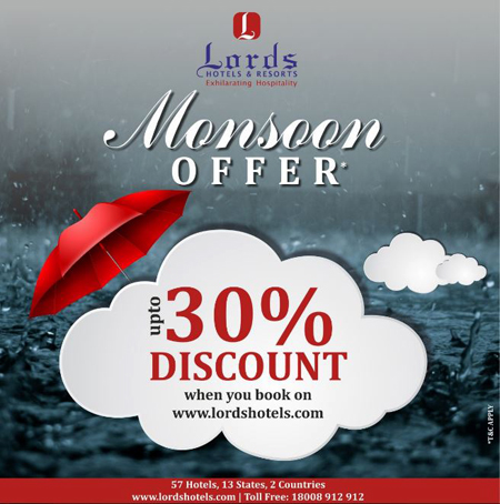 Monsoon Offer Lords Hotel