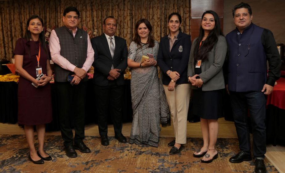 Left to right- Atul Budhraja ( VP), Shailesh Chavan ( Banquet manager), Sakshi ( Wyndham, Gurgaon), Gitika ( Marketing- Wyndham Gurgaon)